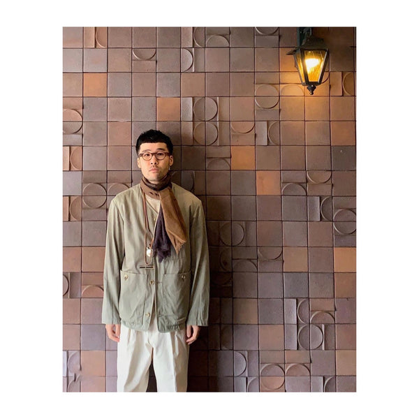 Japanese Fashion Guru Toshihiro Yasutake Wears the Peat Scarf