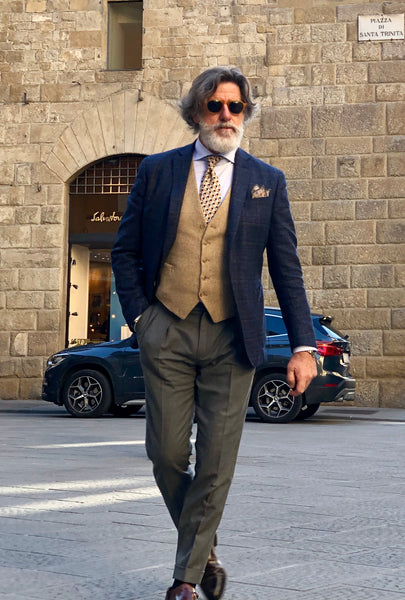 Franco Mazzetti Wears Niki Fulton Ties in Florence