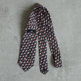 luxury linen tie Eclipse designed by Niki Fulton Scotland
