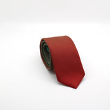 Red silk tie by Niki Fulton