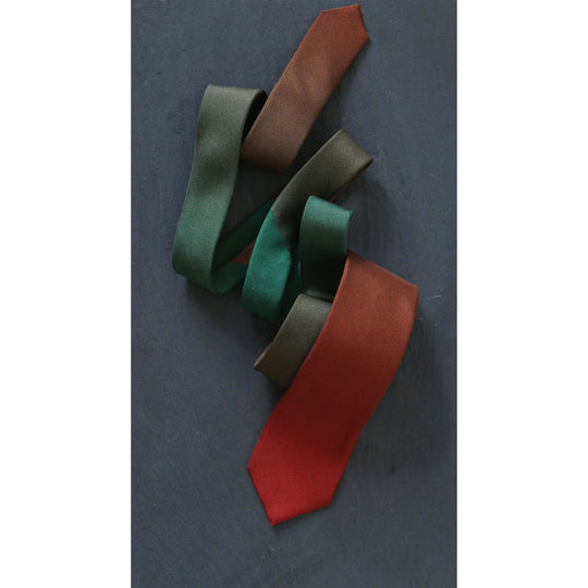 Red & Green Silk Tie by Niki Fulton