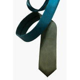 Moss silk tie designed by Niki Fulton. Blues and greens. 
