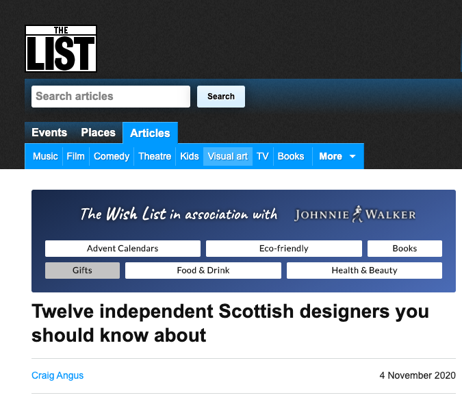 Niki Fulton 'Independent Scottish Designer You Should Know About'