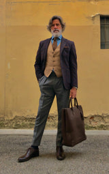 Franco Mazzetti wearing Peat Tie in Florence