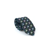 Inky Cog linen tie designed by Niki Fulton Scotland