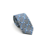 luxury linen tie Breton Signal designed by Niki Fulton Scotland