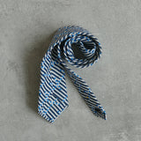luxury linen tie Breton Signal designed by Niki Fulton Scotland