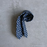 Blue Eclipse linen tie by Niki Fulton Scotland