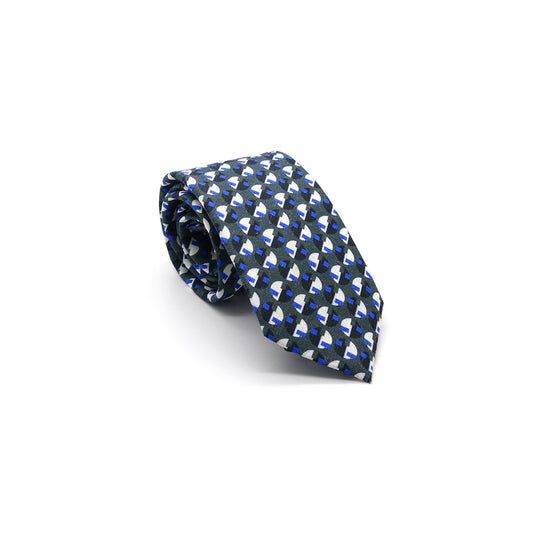 Blue Eclipse linen neck tie by Niki Fulton Scotland