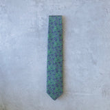 Fennel Tangle silk tie designed by Niki Fulton. A green floral print