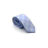 Prufrock linen Tie by Niki Fulton. Blue and white print