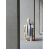 Eclipse silk tie designed by Niki Fulton. A blue & grey graphical print.